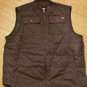 Wrangler Brown Quilted Work Vest